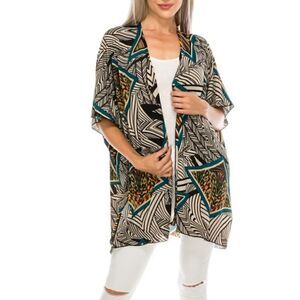 NEW! Boho Geometric Print Kimono Kaftan Beach Cover